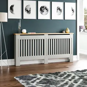 Vida Designs Arlington Extra Large Grey MDF Radiator Cover