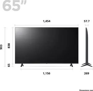 LG 65UR78006LK LED HDR 4K Ultra HD Smart TV, 65 Inch With Freeview Play/Freesat HD, Dark Iron Grey