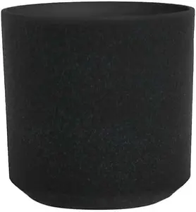 Primrose Flower Pot Cylinder Recycled Plastic Planter in Black Small 28cm