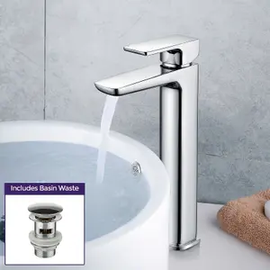 Nes Home Keninton Bathroom Basin Mixer Tall Tap