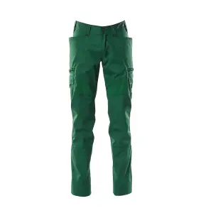 Mascot Accelerate Thigh Pocket Trousers with Stretch Zones - Green   (28.5) (Leg Length - Regular)