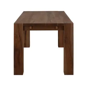 Briar Extendable Dining Table Dark Brown / 74cm H x 200cm W x 90cm D