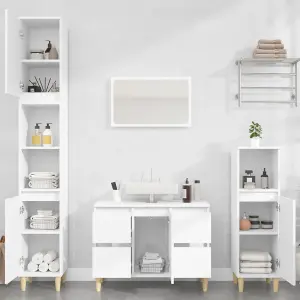 Berkfield Sink Cabinet White 80x33x60 cm Engineered Wood