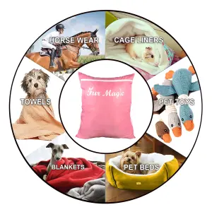 Fur Magic Pet Laundry Bag & Pair of Hair Catchers - Keeps Your Washing Machine Free of Pet Hair, Pink