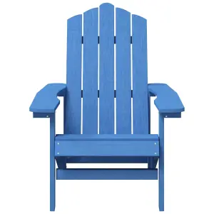 Berkfield Garden Adirondack Chairs 2 pcs HDPE Aqua Blue