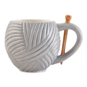 YARN BALL MUG GREY - Mug: Yarn Ball Design: Grey - Groves