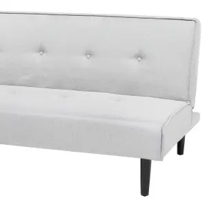 Beliani Retro Sofa Bed VISBY Light Grey