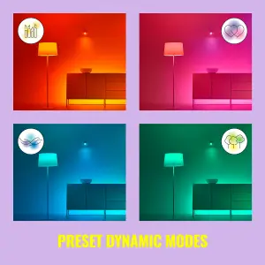 White WiZ Colour Imageo Smart Connected WiFi Ceiling Light Spot Fixture, Black Triple Spotlight with App Control.