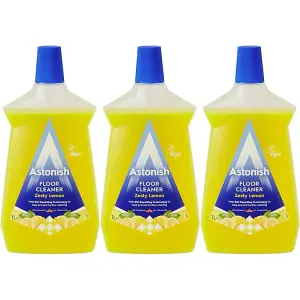 Astonish Floor Cleaner 1 Litre Bottle Zesty Lemon (Pack of 3)