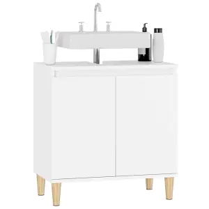 Berkfield Sink Cabinet White 58x33x60 cm Engineered Wood