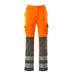 Mascot Safe Compete Olinda Trousers - Hi-Vis Orange/Anthracite (Hi-Vis Orange/Anthracite)  (34.5) (Leg Length - Long)