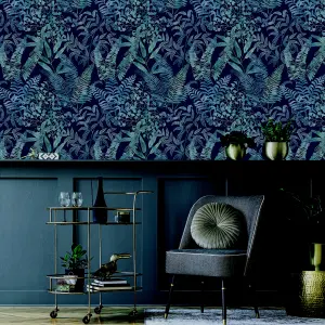 Superfresco Easy Blue Cyanotype Embossed Wallpaper