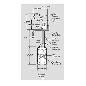 InSinkErator Chrome effect Filtered hot water tap