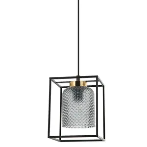 Luminosa Sinella Industrial, Retro 1 Light Pendant Ceiling Light, E27