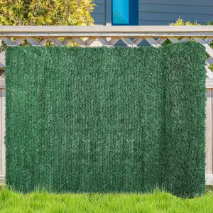 Abaseen 1m x 3m Artificial Conifer Hedge Garden Screening - Weather Resistant Plastic Garden Privacy Screen - Garden Fence