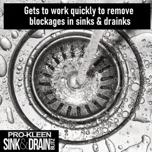 2L of Pro-Kleen Sink & Drain Blitz - Plughole, Sink & Drain Unblocker - Super Strength Formula