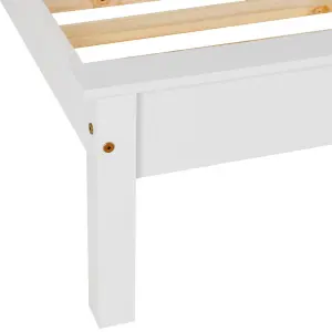 Monaco 4ft Small Double Bed Low Foot End White