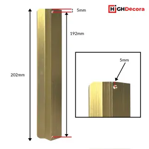 highdecora Profile Pull Handle V Style for Furniture Wardrobe, Kitchen Cabinet, TV Unit, Drawer (1, Gold)