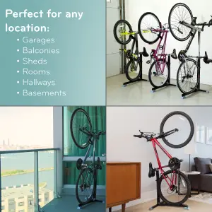 Bike Nook Pro Bicycle Stand, Portable and Stationary Space-Saving Rack with Adjustable Height for Bikes with Mud guards