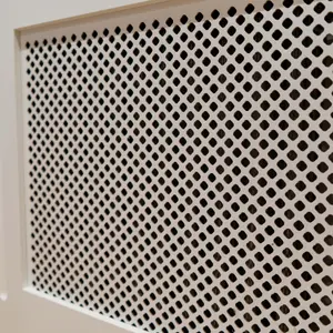 Jack Stonehouse White Painted Lattice Radiator Cover - Large