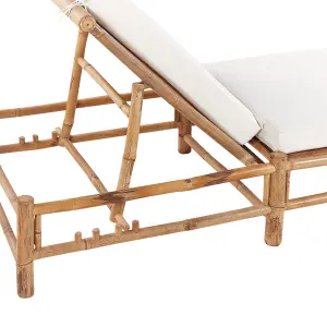 Sun Lounger Wood Light Wood LIGURE