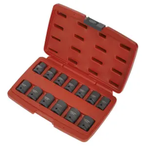 Sealey Impact Socket Set 13 Pieces 1/2" Square Drive Total Drive AK5613TD