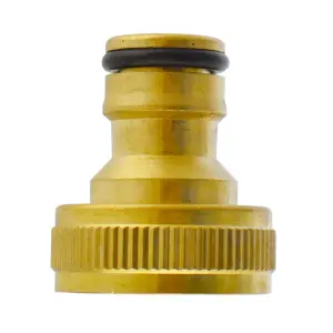 3/4" BSP Brass Hose Fitting Hose Pipe Adaptor QuickThreaded Watering