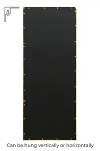 MirrorOutlet - The Genestra - Gold Modern Window Garden Wall Mirror 79" x 31" (200 x 80 cm)