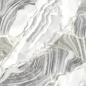 Fresco Agate Marbled Plain Grey Gold Wallpaper