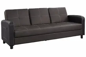 Furniture Stop - Tampa 3 Seater Stitching Leather Sofa Bed