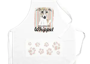 Purely Home Whippet Apron - Novelty Kitchen Gift for Dog Lovers