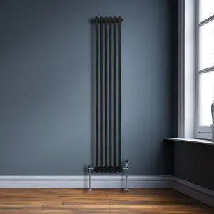 Traditional 3 Column Radiator - 1800 x 292 mm - Black