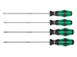 Wera 347736 Kraftform Plus 4 Piece Screwdriver Set - 200Mm Long