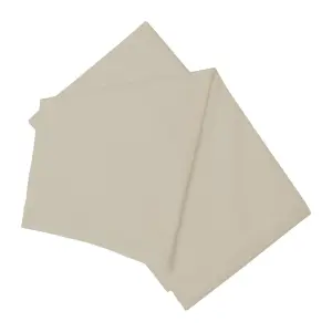 Belledorm Easycare Percale Flat Sheet Mushroom (Single)