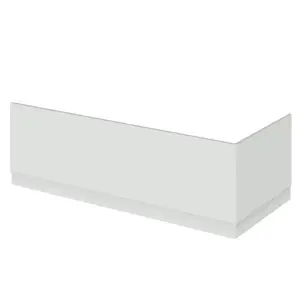 Fusion 700Mm Straight Bath End Panel And Plinth Gloss Grey Mist