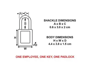 Master Lock - Lockout Padlock - 38mm Body & 6mm Hardened Steel Shackle