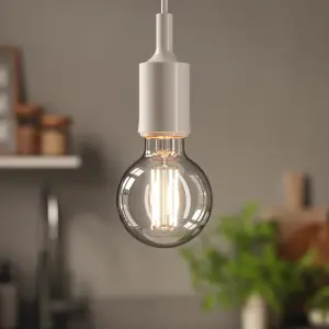 Diall G80 E27 3.4W 470lm Clear Globe Warm white LED Filament Light bulb