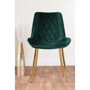 Scottsmoor Dining Set with 6 Chairs Green/Gold