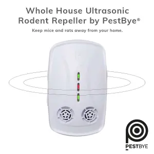 Pestbye Advanced Whole House Rat and Mouse Repellent Ultrasonic Electromagnetic Repeller