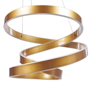 Metal LED Pendant Lamp Gold WANLI