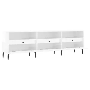 Berkfield TV Cabinet High Gloss White 150x30x44.5 cm Engineered Wood