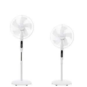 Climatik 16-Inch Pedestal Fan with Remote Control and LED Display 3 Operational Modes 80 Oscillation Adjustable Height