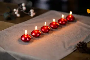 6pc Red Floating Tealight Candles