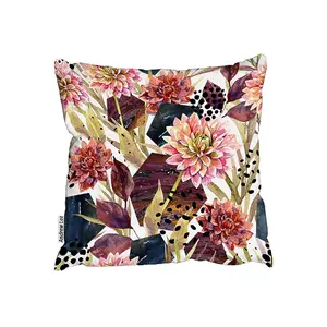 Autumn watercolor floral arrangement (Cushion) / 60cm x 60cm