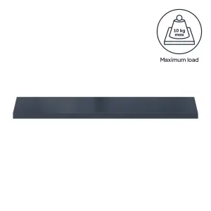 GoodHome Rigga Modular Navy blue Timber Rectangular Floating shelf (L)60cm x (D)19cm