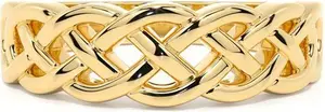 Gold Sterling Silver Irish Celtic Ring Engravable Irish Made