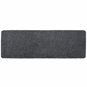 JVL Tanami Machine Washable Doormat and Runner, Charcoal