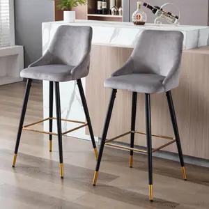 77cm Stool (Set of 2) Grey