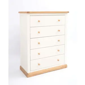 Trevi 5 Drawer Chest of Drawers Wood Knob