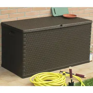 Berkfield Garden Storage Box Brown 120x56x63 cm PP Rattan